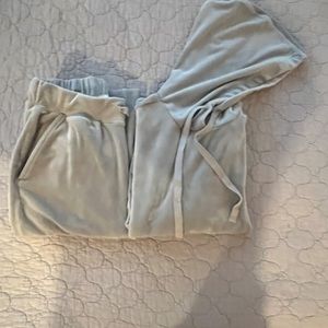 LOFT Grey Velour sweatsuit.   Sweatshirt size small and pants size XS.